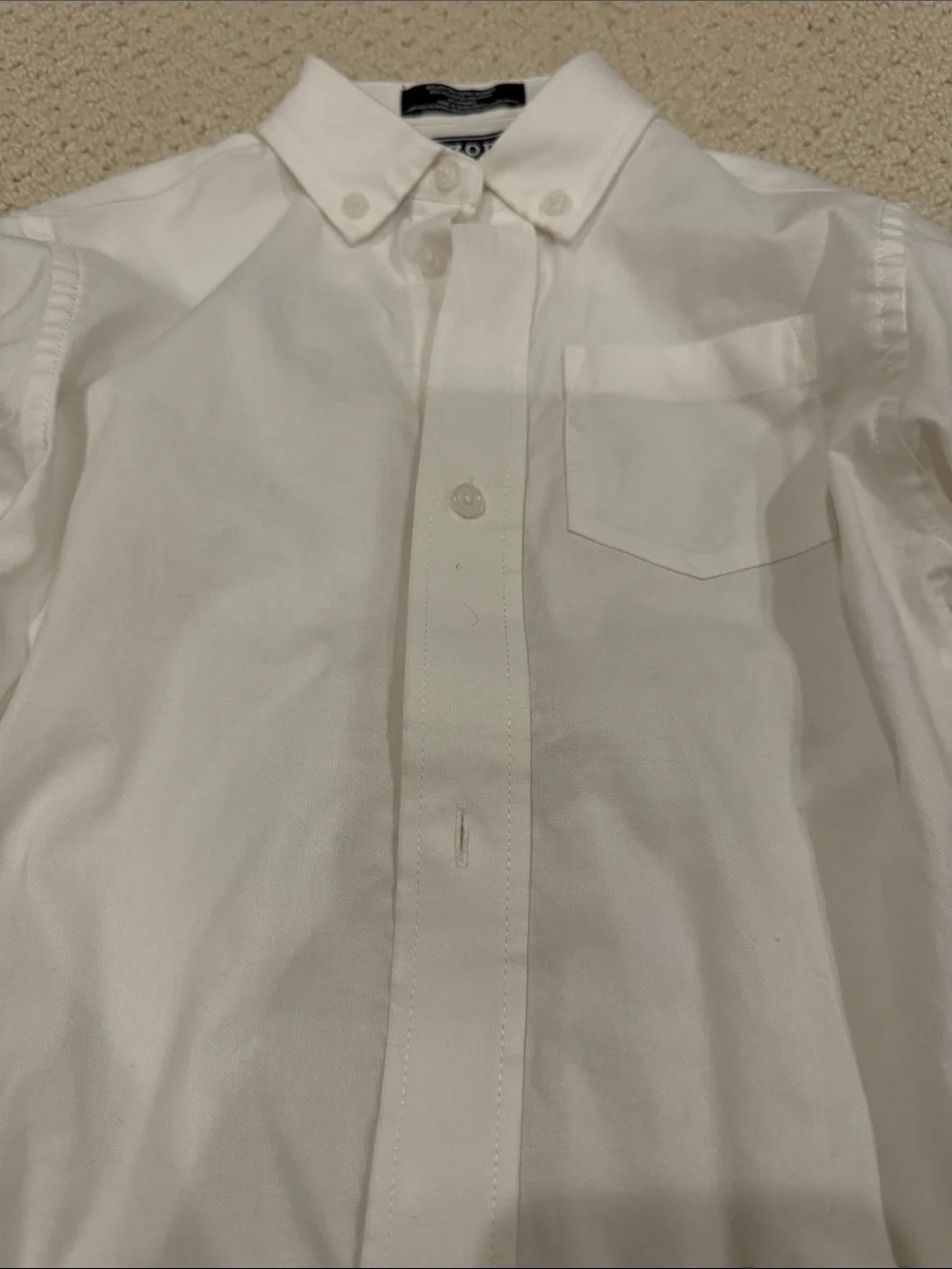 Boy’s Classic White Button-Down Shirt